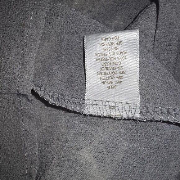 Dress Barn Long Sleeve Top Size 3X Gray/ White (A59) - Picture 5 of 7